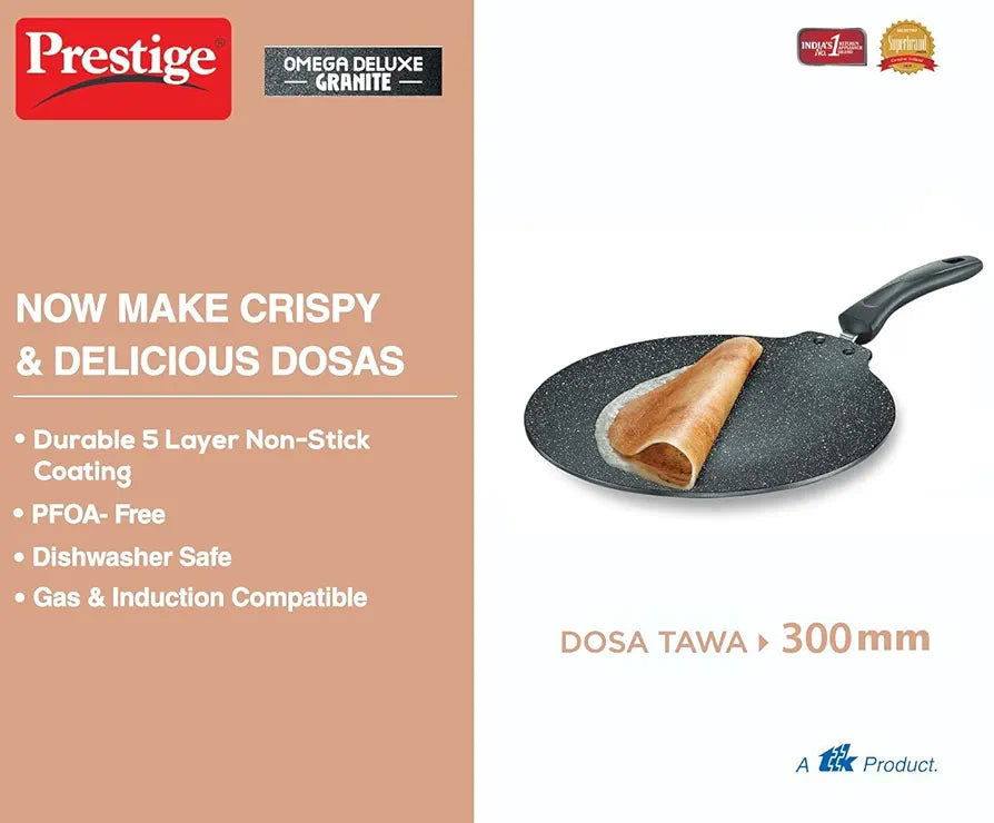 PRESTIGE TAWA 36862 OMEGA GRANITE 300MM PRESTIGE TAWA 36862 OMEGA GRANITE 300MM